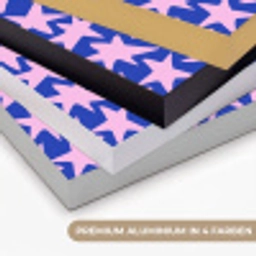 Modern - Sterren - Blauw Textielframe zwart klein 947 -USP_kleurenDE