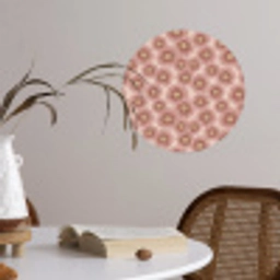 Gerbera - Bloemen - Roze Wandcirkel behangsticker klein 186 -sfeer3