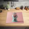 Kauwgom - Retro - Snoep - Roze Inductie beschermer vinyl 3mm middel -sfeer5
