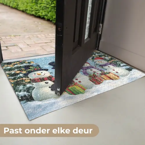 Vrolijk -  Sneeuw - Kleurrijk Deurmat klein -USP_NL