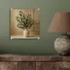 Vaas - Olijftakken - Bladeren - Beige plexiglas 5mm klein -sfeer3