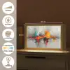 Modern - Oranje - Grijs - Kunst Light Box met kabel (Tafellamp) klein -USP_websiteoverzichtNL