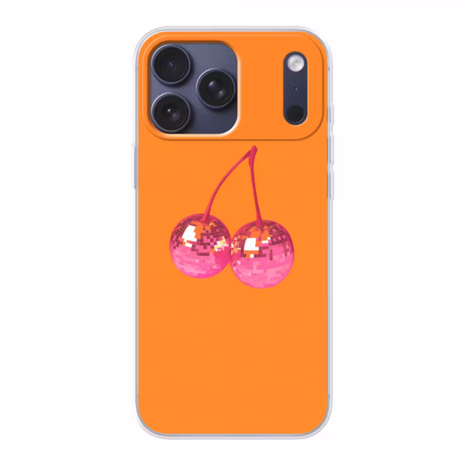 Handyhülle - Discokugeln - Kirsche - Spiegel - Rosa