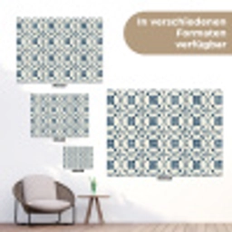 Grafisch - Tegel - Blauw tuinposter los doek klein 239 -Xsfeer9_DE
