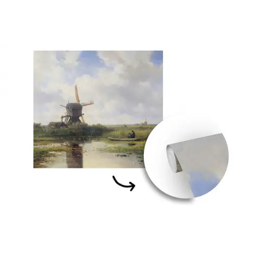 Molen - Willem Roelofs - Oude meesters - Kunst fotobehang vinyl groot -3d