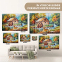 Landschap - Schilderij - Huis - Kunst - Herfst plexiglas 5mm klein -sfeer7