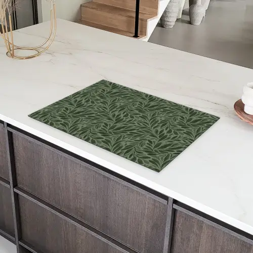 Bladeren - Organisch - Groen Inductie beschermer vinyl 3mm klein 276 -sfeer8