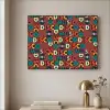 Bruin - Retro - Disco - Patroon Textielframe - compleet frame klein 947 -sfeer2