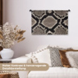 Slangenleer - Patroon - Beige Wandkleed katoen klein -tsfeer1_DE