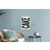 Zwart - Cake - Eten - Decoratie Muursticker klein -plant