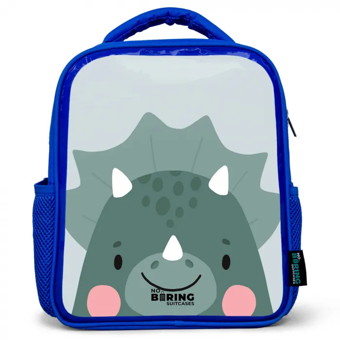 Tigo triceratops Kinderrugzak - Blauw middel -3d