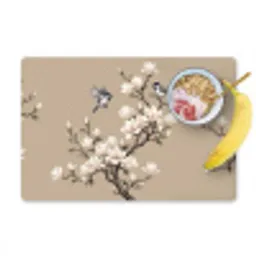 Oosters - Vogels - Beige Placemat vinyl groot -zzzproduct_Kitchenyeah-website