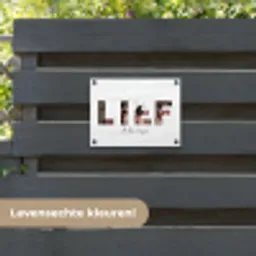 Lief - Lettercollage tuinposter los doek klein -sfeer3