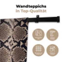 Slangenprint - Python - Bruin Wandkleed katoen klein -tsfeer2_DE