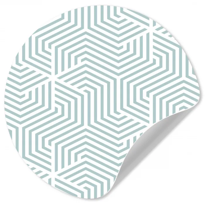 Geometrie - Lijn - Groen - Patroon Wandcirkel behangsticker klein 186 -3d