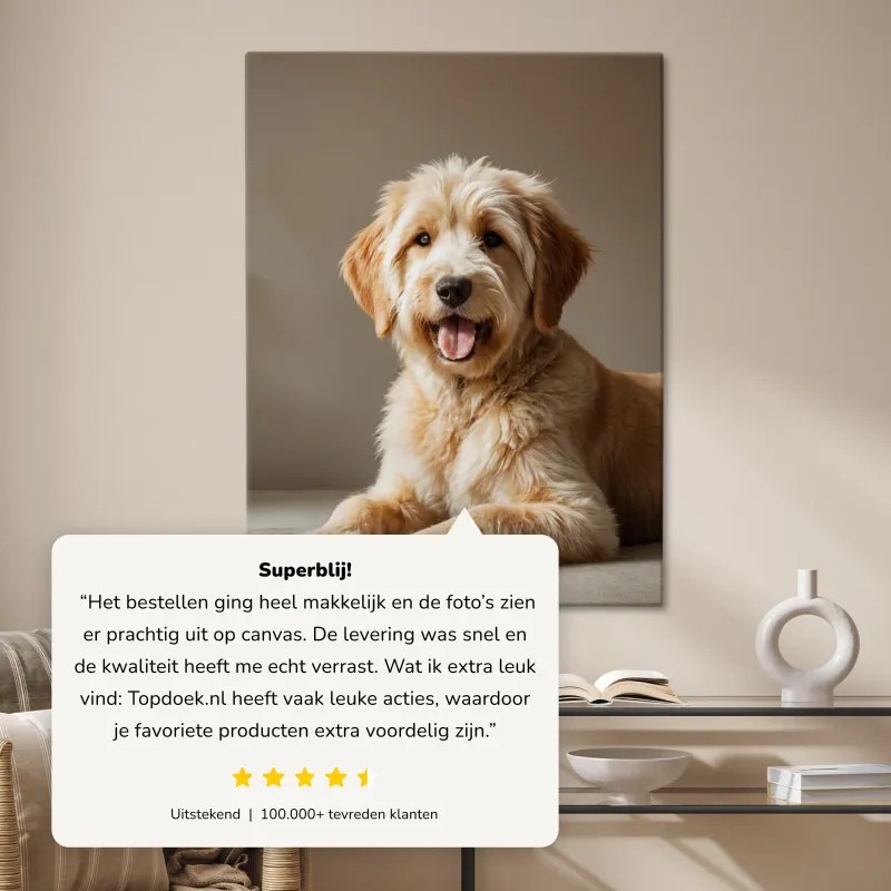 Foto op canvas - review