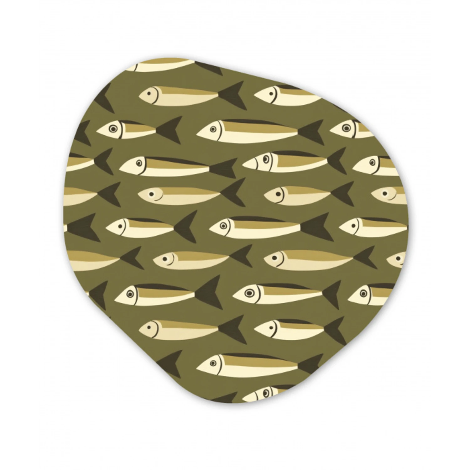 Vis - Patroon - Groen Wandcirkel Organisch Forex 3mm klein 629 -3d