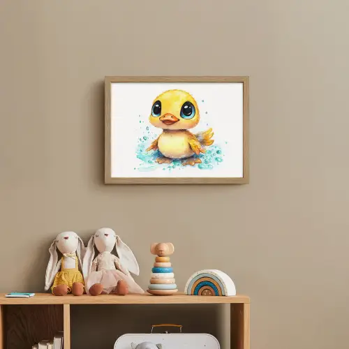 Eendje - Badeend - Geel Light Box met batterij (Wandlamp kind) middel -sfeer2_kind