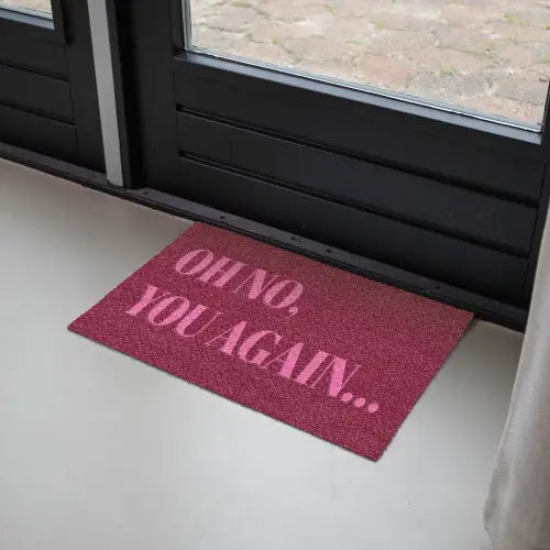 Quote - Bordeauxrood Deurmat klein -sfeer2
