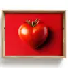 Tomaat - Rood - Hart Dienblad Rechthoek middel -z3d_shopping