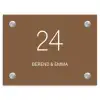Bruin - Klassiek Naambord Rechthoek middel -3d