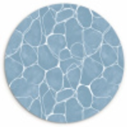 Organisch - Patroon - Blauw Wandcirkel kunststof plaat 5mm dik klein 188 -3d