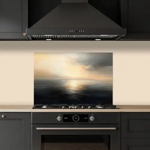 Zon - Horizon - Zee keuken achterwand spatscherm klein -sfeer1
