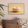 Donut - Romig - Poedersuiker - Beige canvas 2cm klein -sfeer1