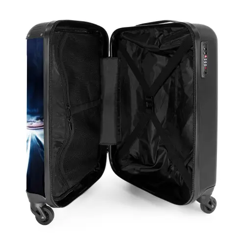 Blauwe blitz NBS - Handbagage koffer - Unisex middel -binnenkant