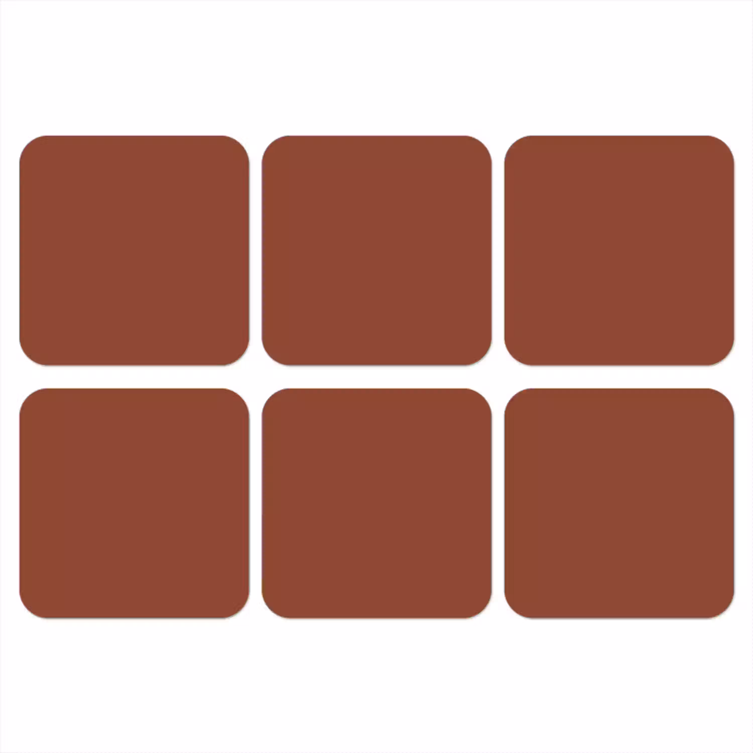 Burnt - Mahogany - Terracotta onderzetter kurk middel 366 -3d
