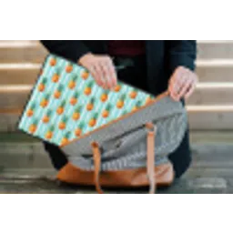 Ananas - Strepen - Groen laptophoes neopreen klein 279 -tas