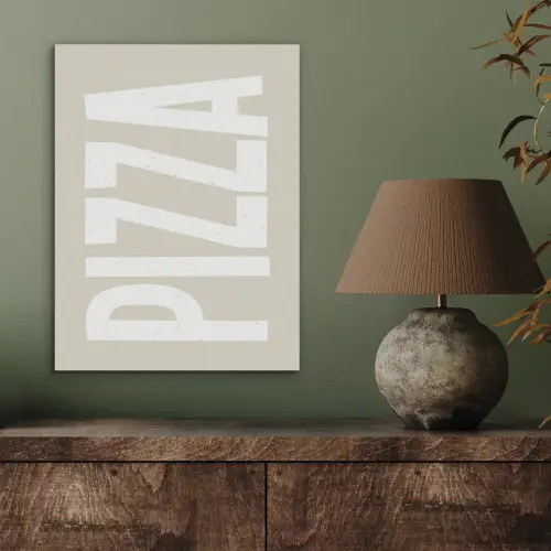 Pizza - Decoratie - Japandi - Wit PET vilt klein -sfeer2