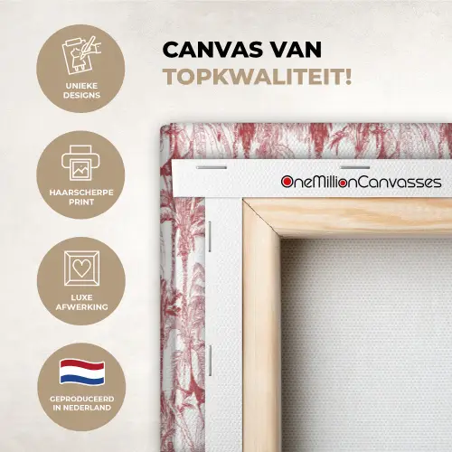 Aap - Oerwoud - Rood canvas 2cm xxl 828 -sfeer2