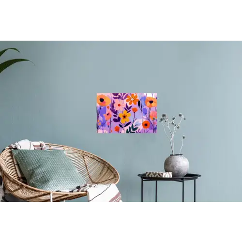 Bloemen - Kleurrijk - Bladeren Muursticker klein -plant