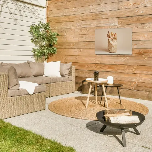 Baguette - Brood - Stokbrood - Beige Tuinposter op houten frame 2 cm dik klein -sfeer2