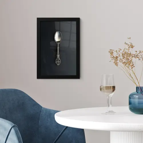 Lepel - Zilver - Metaal fotolijst zwart zonder passe partout klein -sfeer4