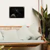 Hert - Zwart - Portret - Gewei - Dieren tuinposter los doek klein -sfeer7