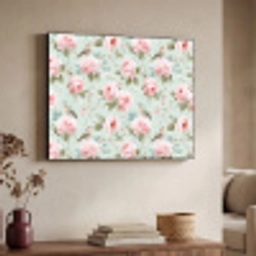 Rozen - Vogels - Pastel - Kleurrijk Textielframe zwart klein 947 -sfeer3