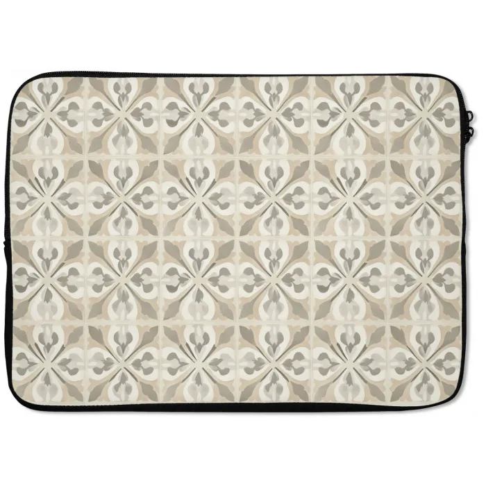 Tegel - Motief - Beige laptophoes neopreen klein 279 -zkaufland3dotto