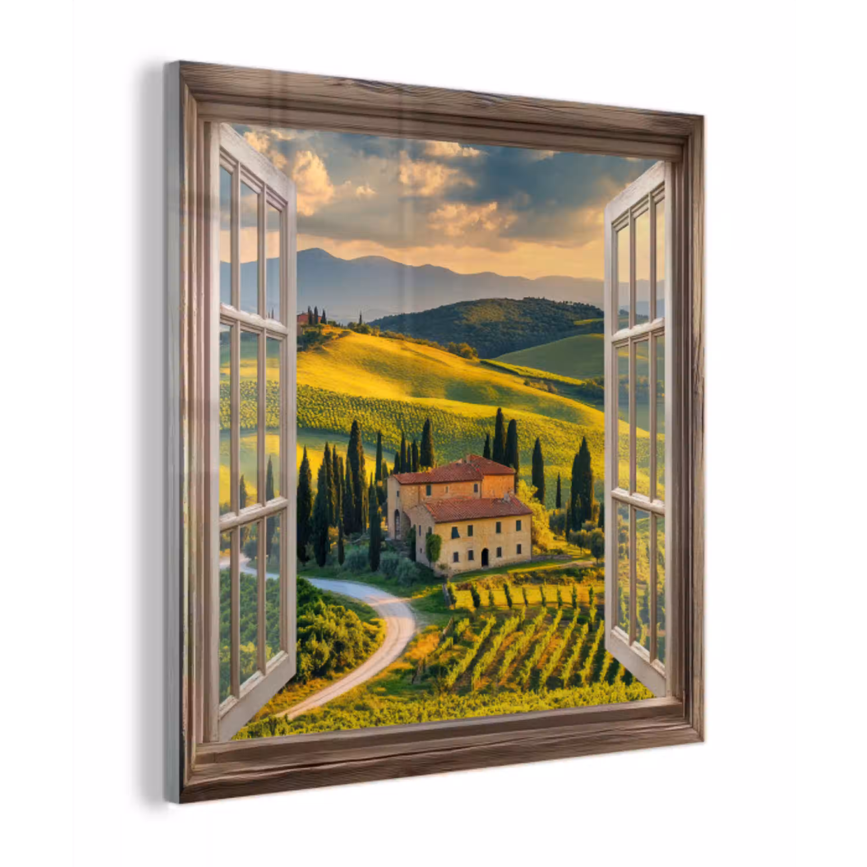 Doorkijk - Toscane - Uitzicht - Landschap - Zomer plexiglas 5mm klein -z3d