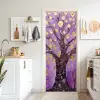 Levensboom - Boom - Paars - Goud - Modern deurposter klein -sfeer5