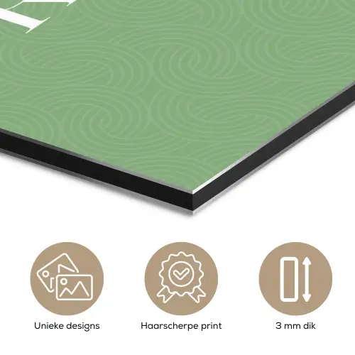 Eten - Drinken - Tekst - Mintgroen aluminium wit klein -closeup_NL