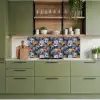 Pastel - Viooltjes - Groen - Patroon keuken achterwand 2 middel 871 -sfeer3