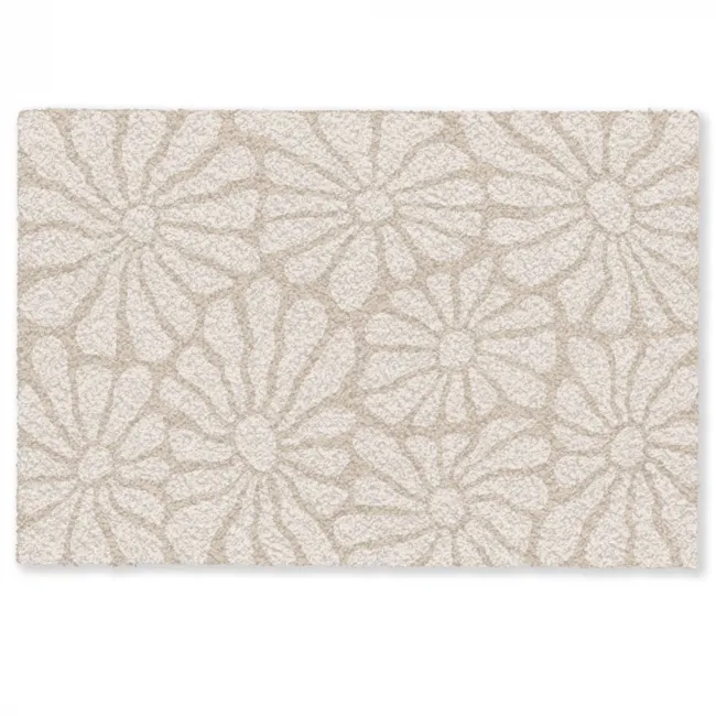Gepersonaliseerde deurmat Bloemen - Print - Beige - Bruin - Minimalistisch