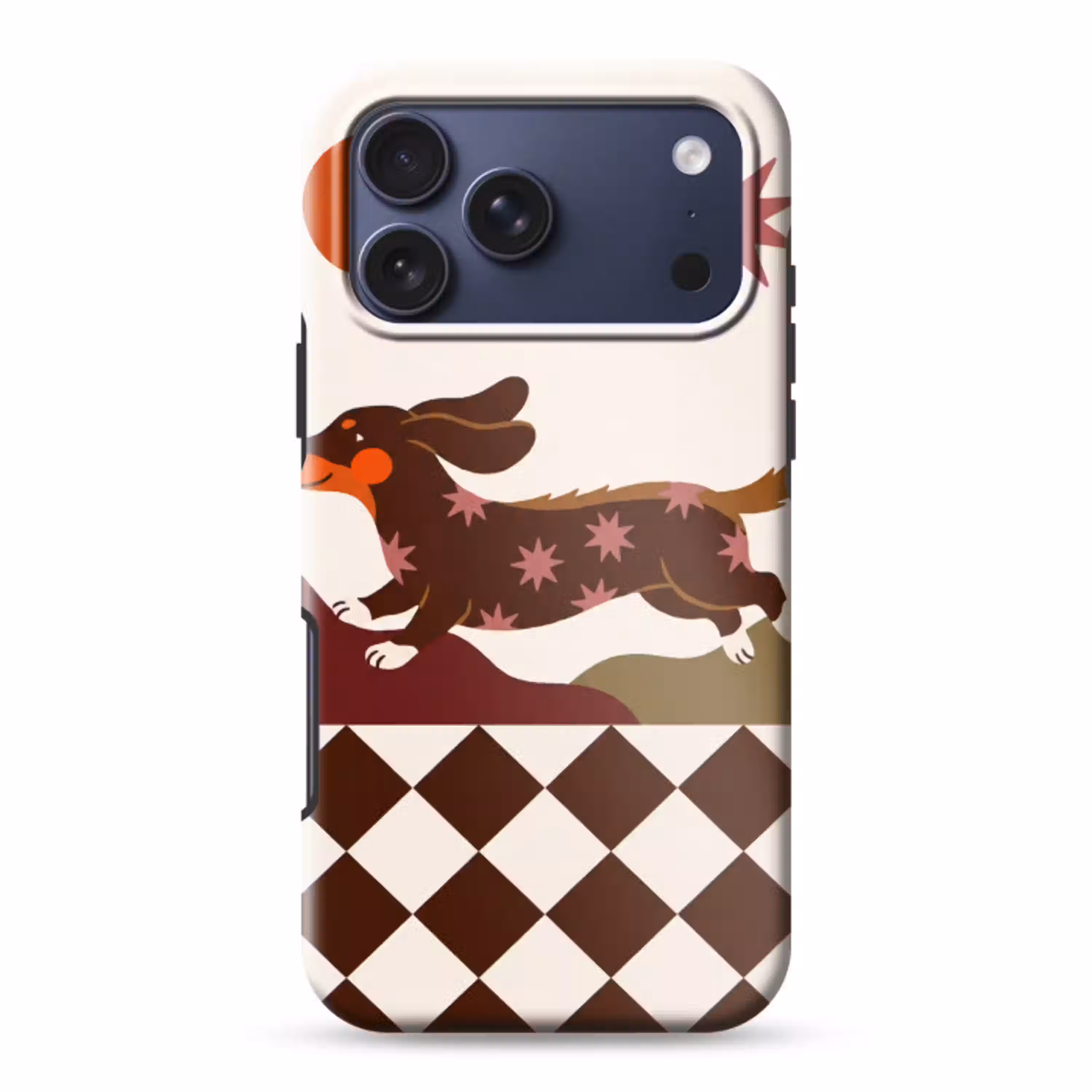 Hond - Abstract - Dieren - Modern - Bruin Toughcase MagSafe Apple iPhone 17 Pro Max klein -3d
