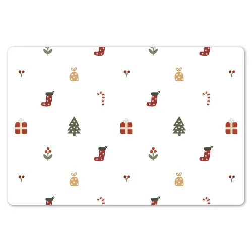 Illustratie - Kerstsymbolen - Wit Placemat vinyl groot 368 -zzsfeer1_Kitchenyeah-website