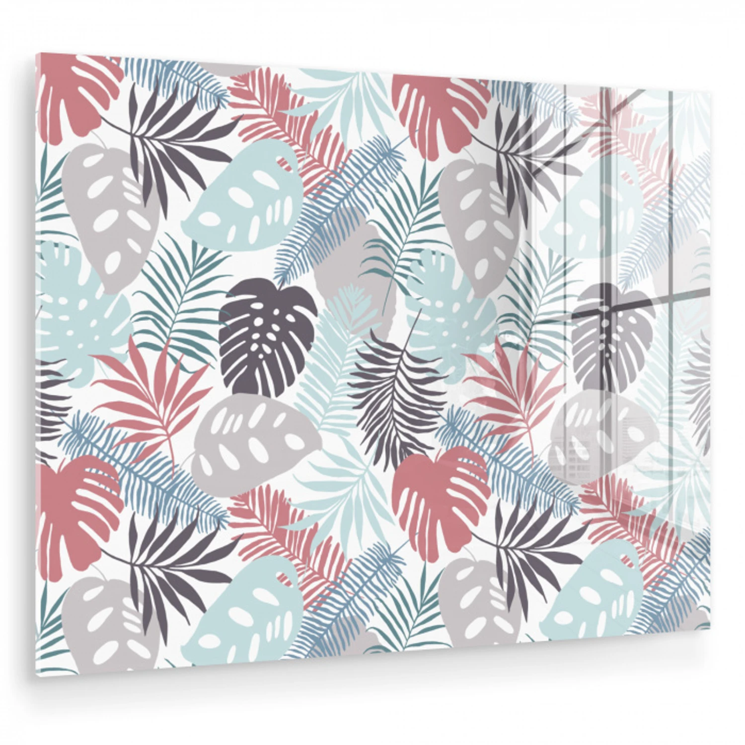 Inductie beschermer - Bladeren - Pastel - Jungle - Afdekplaat voor kookplaat plexiglas 5mm klein -zzzproduct_nieuw