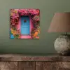 Bloemen - Deur - Roze aluminium wit klein -sfeer2