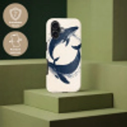 Walvissen - Spetters - Cirkel - Donkerblauw Toughcase MagSafe Apple iPhone 17 klein -USP_PrintM_DE