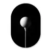 Golfbal - Minimalistisch - Wit Wandcirkel Ovaal Glas middel -3d